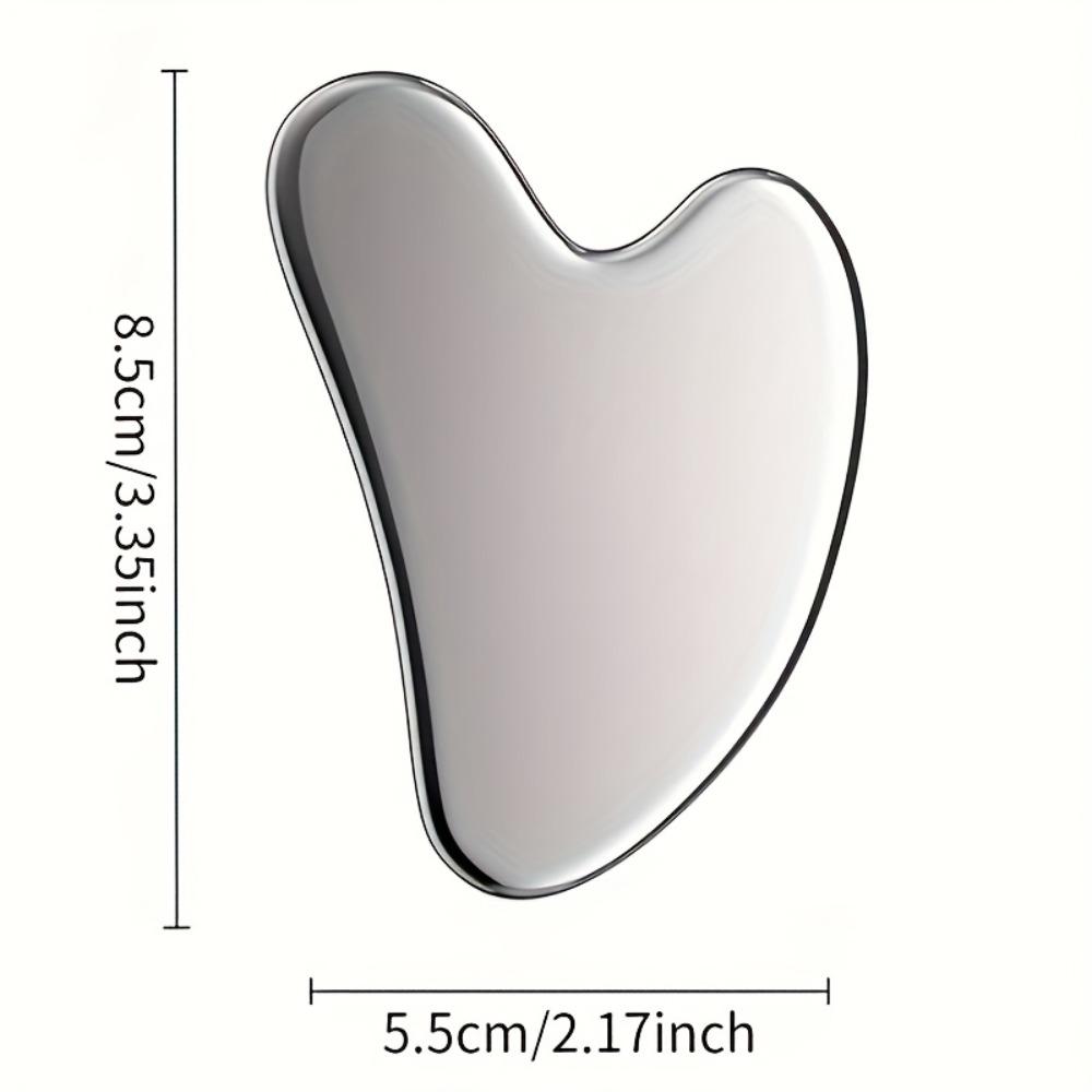 Thick Stainless Steel Dolphin Gua Sha Facial Tool Battery-Free Eye & Face Massage Board for Deep Tissue Pressure