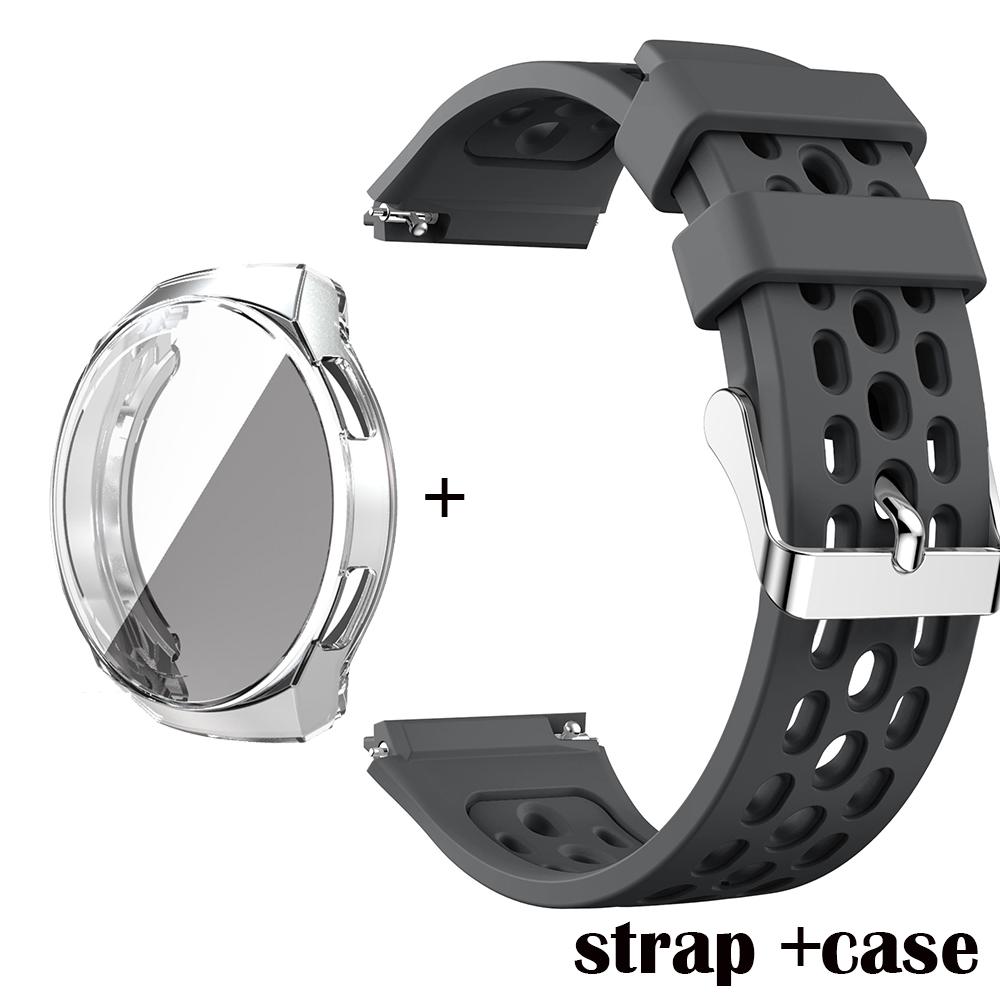 Soft Silicone Watchband For Huawei Watch GT 2e Strap Wriststrap for Huawei Watch gt 2e Bracelet Smart Wristband Protector case