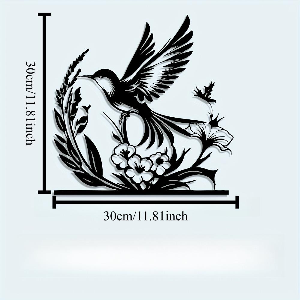 

1pc Metal Bird Wall Art, Iron Craft Statue Mural, Garden Outdoor Fence Home Decor, Modern Elegant Design, Housewarming Gift for Bird Lovers 12in