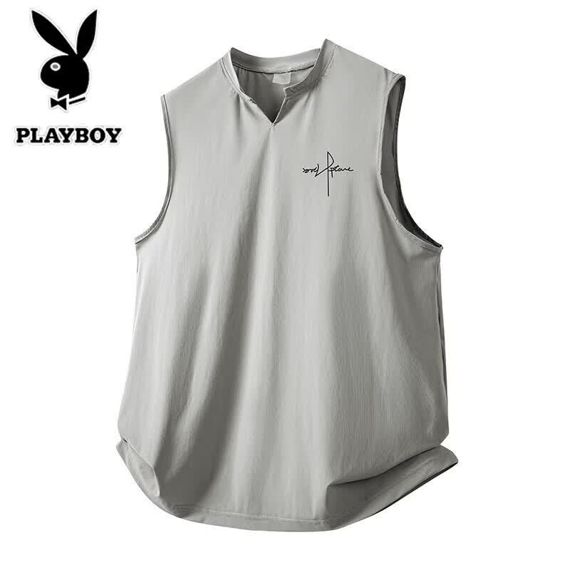 PLAYBOY Men s Summer Ice-Feel Quick-Dry Sport Vest XL