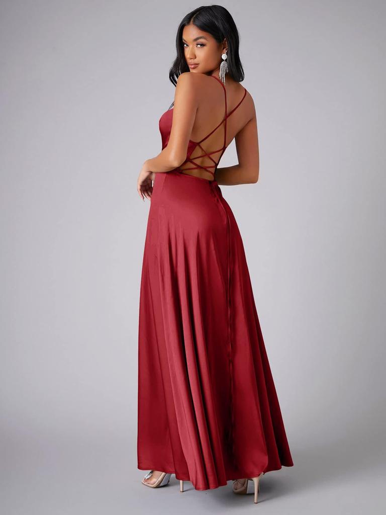 2025 European & American Sexy Slim Fit Backless Waist Dress