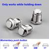 10 Stück Wasserdichter Drucktaster Momenttaster Edelstahl Drucktaster Ein Aus 12mm 2A 12V/24V/125V/250V Hoher Kopf