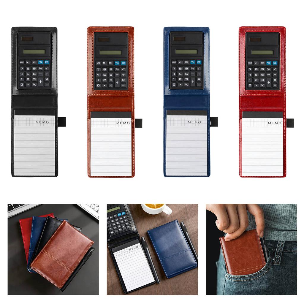 Compacts PU Leather A7 Size Budget Planner Cover with Calculator and Clipboard Personals Wallets Binders for Daily Use