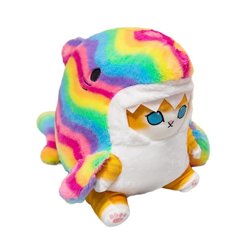 8 Soorten Zittende Bruine Grijze Kawaii Kat Pluche Speelgoed Gevuld Cosplay Haai Koe Cartoon Dier Pluche Schattig Verjaardagscadeau 33cm