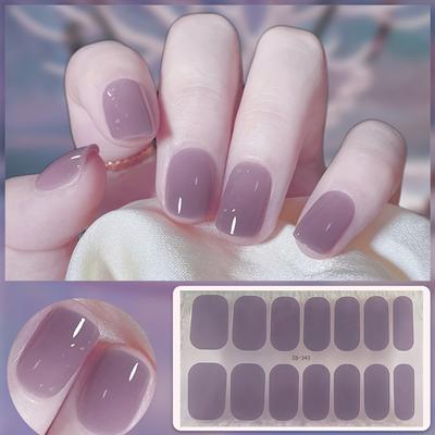 Ladies Fashion Themed Nail Sticker Self Adhesive Waterproof Gel Nail Film with Glitter Embellishment, Easy To Apply and Remove, Nail Accessories