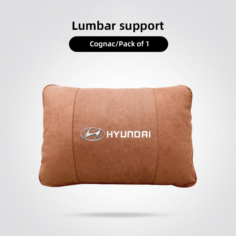 Car Suede Breathable Neck Pillow Memory Foam Lumbar Pillow For Hyundai Creta Matrix Elantra Getz Ioniq Solaris GDI Santafe Equus ZZ39