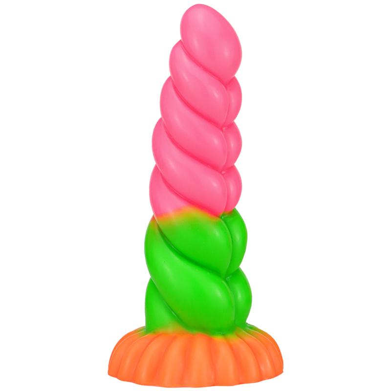 Women's Hemp Rope New Anal Plug Special-shaped Silicone Penis Soft Mixed Color Simulation Masturbator