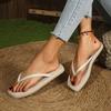 fashion New Summer Flip-flops Women Pinch Foot Outside Wear Non-slip Flat Light Wear-resistant Beach Sandals Women Shoes