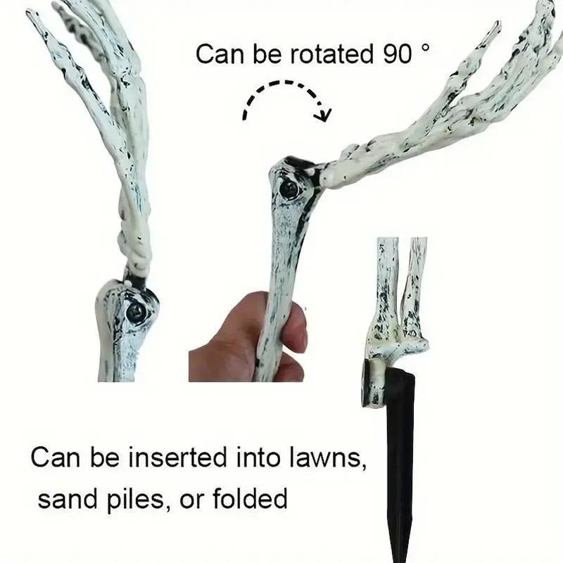 2PC Simulated Hand Bone Skeleton Garden Ghost Hand Bone Yard Ground Insert Halloween Multiple Options Available