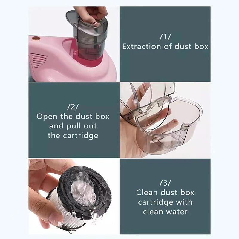 Ultraviolet Mite Removal Instrument 10000PA Cleaner Cordless Handheld Vacuum For Mattress Sofa Bed Home Detachable Filter