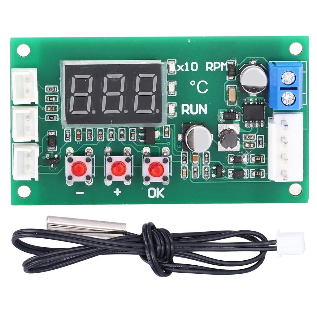 Fan Temperature Control Governor Digital 4 Wire PWM Temp Module Support for EBM EC 5A DC12?48V