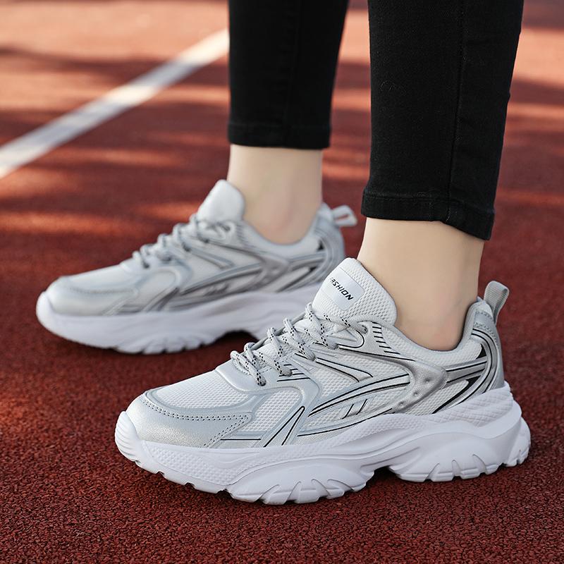 All-Season Women's Sports Shoes, Breathable Women's Sports Shoes, Thick-Sole Height-Increasing Women's Sports Shoes