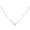 14K Gold Plated Stainless Steel A-Z Heart Initial Necklace Gold Silver Personalized Clavicle Gift for Women Unisex