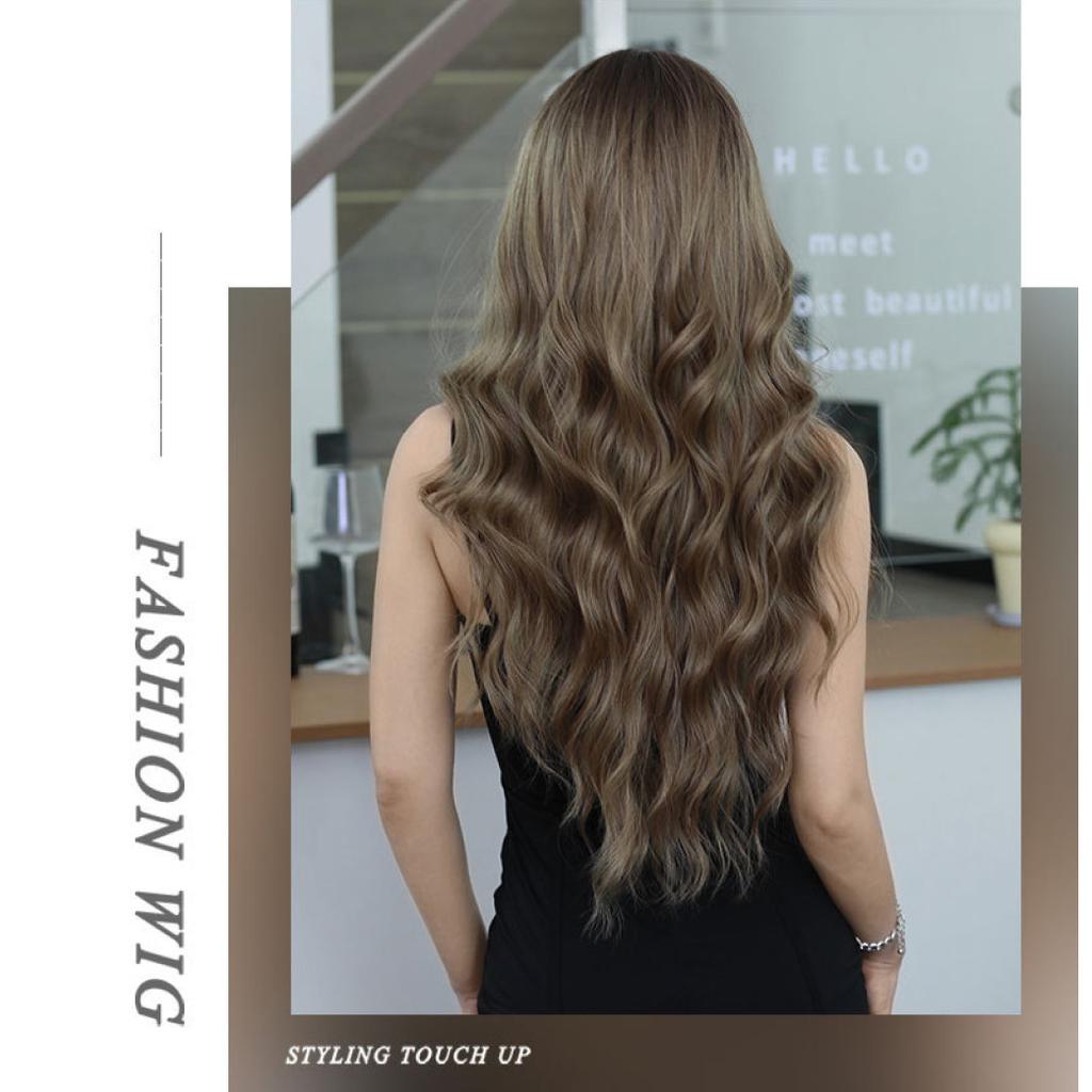 Perucă simulată pentru femei, 67 cm, perucă aurie, perucă lungă și dreaptă.