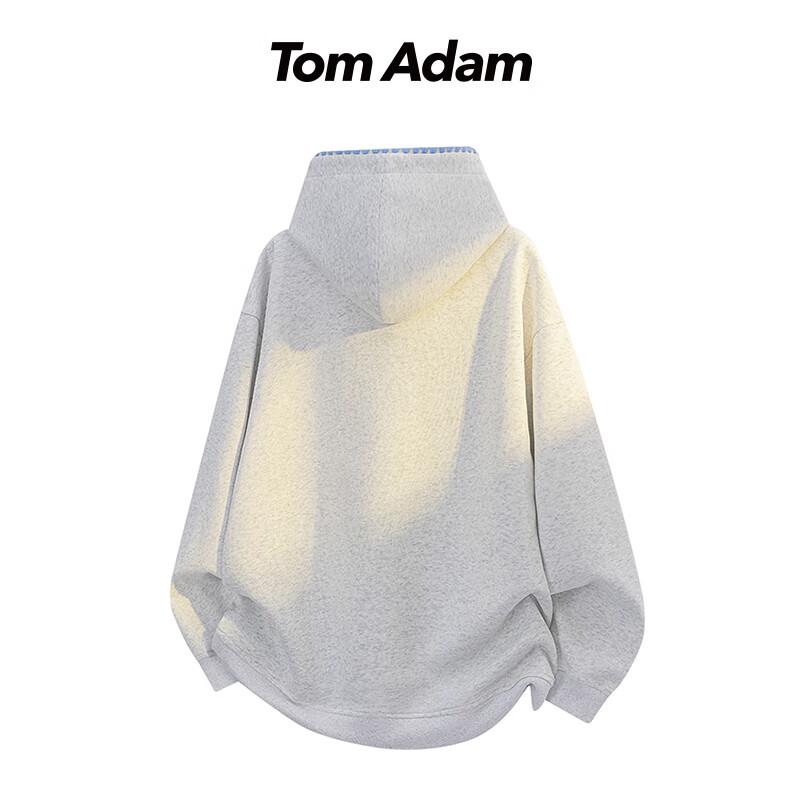 TOM ADAM Geometric Pattern Hooded Sweatshirt