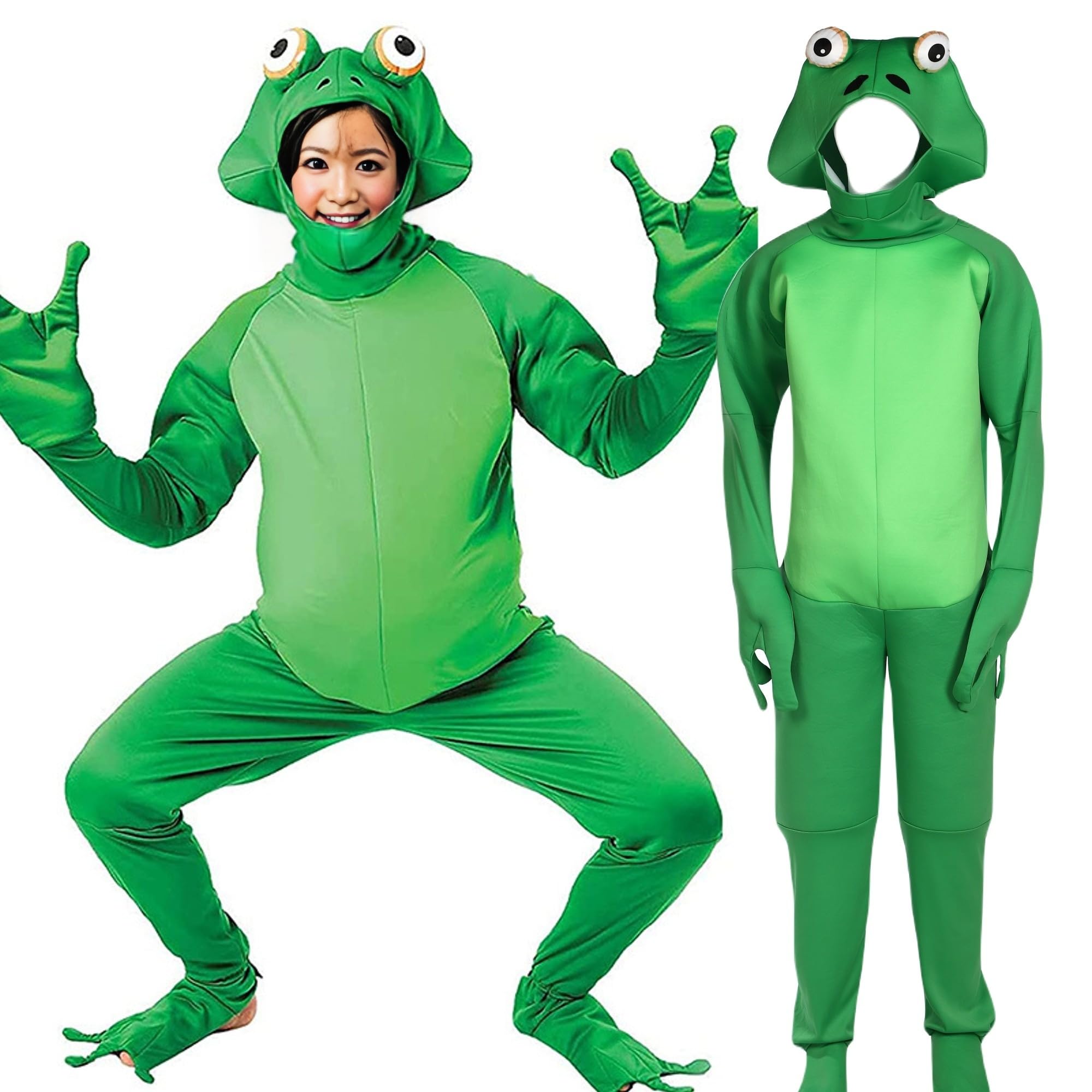 

Frog Kigurumi Cosplay Costume Kigurumi Costume Halloween Costume Kigurumi Full Body Tights Event Costume Frog Cosplay Unisex [kitamurasyokai] (XL)