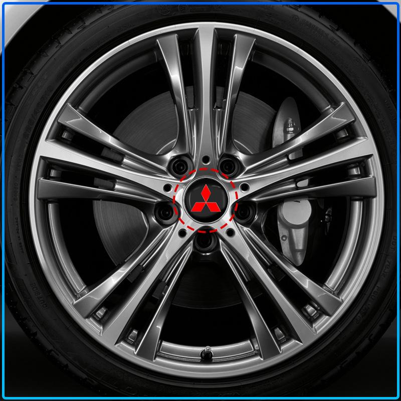 For Mitsubishi Lancer 7 8 I200 Pajero Montero Sport Outlander ASX Mirage Eclipse4Pcs 60MM Car Wheel Center Hub Cap Car Accessories