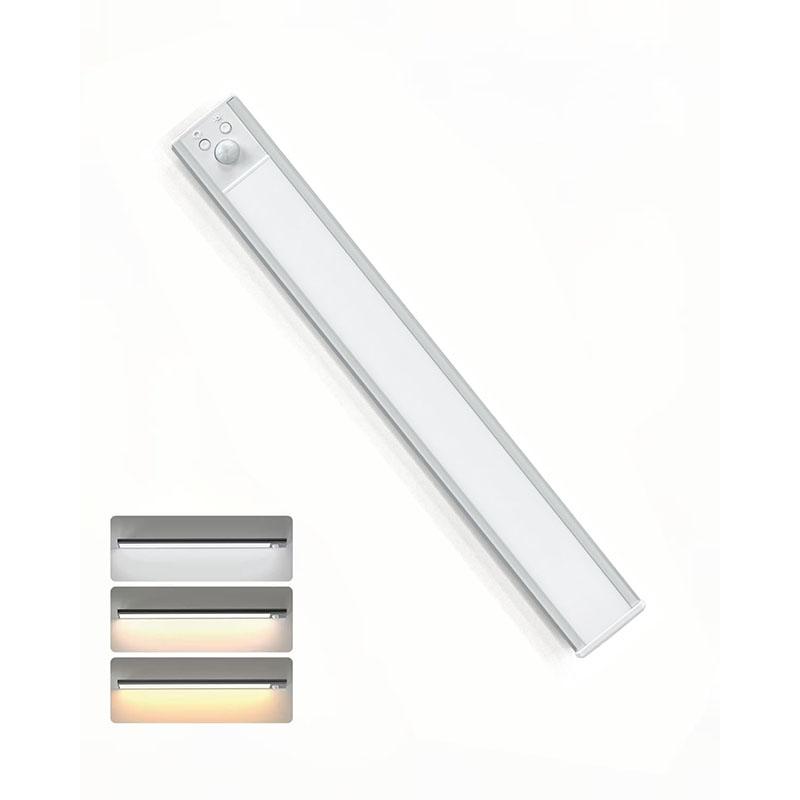 

Светодиодный светильник для шкафа, перезаряжаемый через USB Type-C, светодиодная лампа с датчиком движения для кухонного шкафа, гардероба, освещение 20 см/30 см/40 см/60 см 30cm