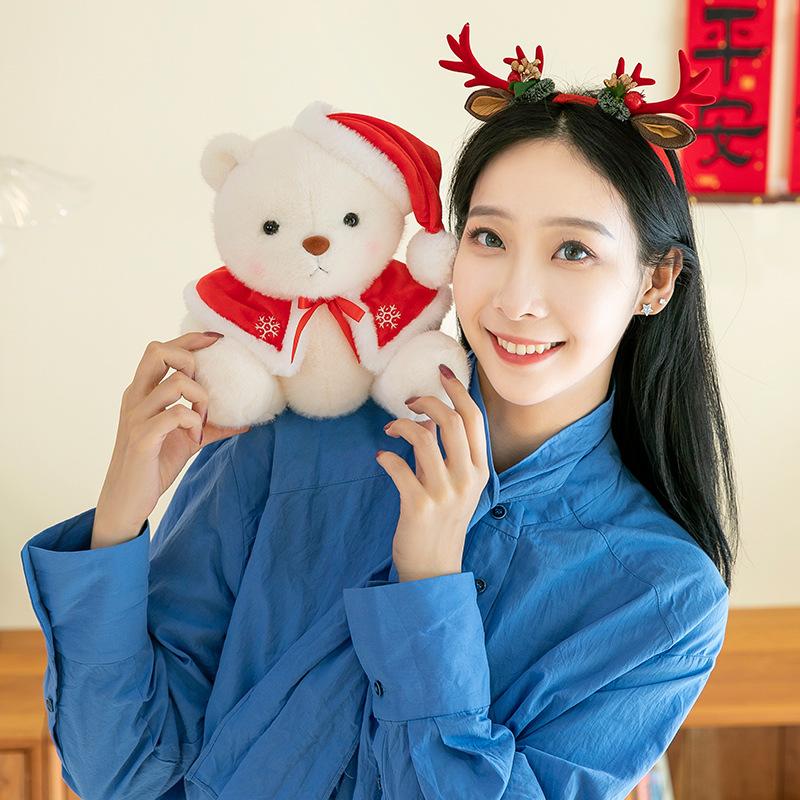 New Christmas Bear Doll Doll Cute Joint Teddy Bear Plush Toy Children's and Girls' Birthday Gift