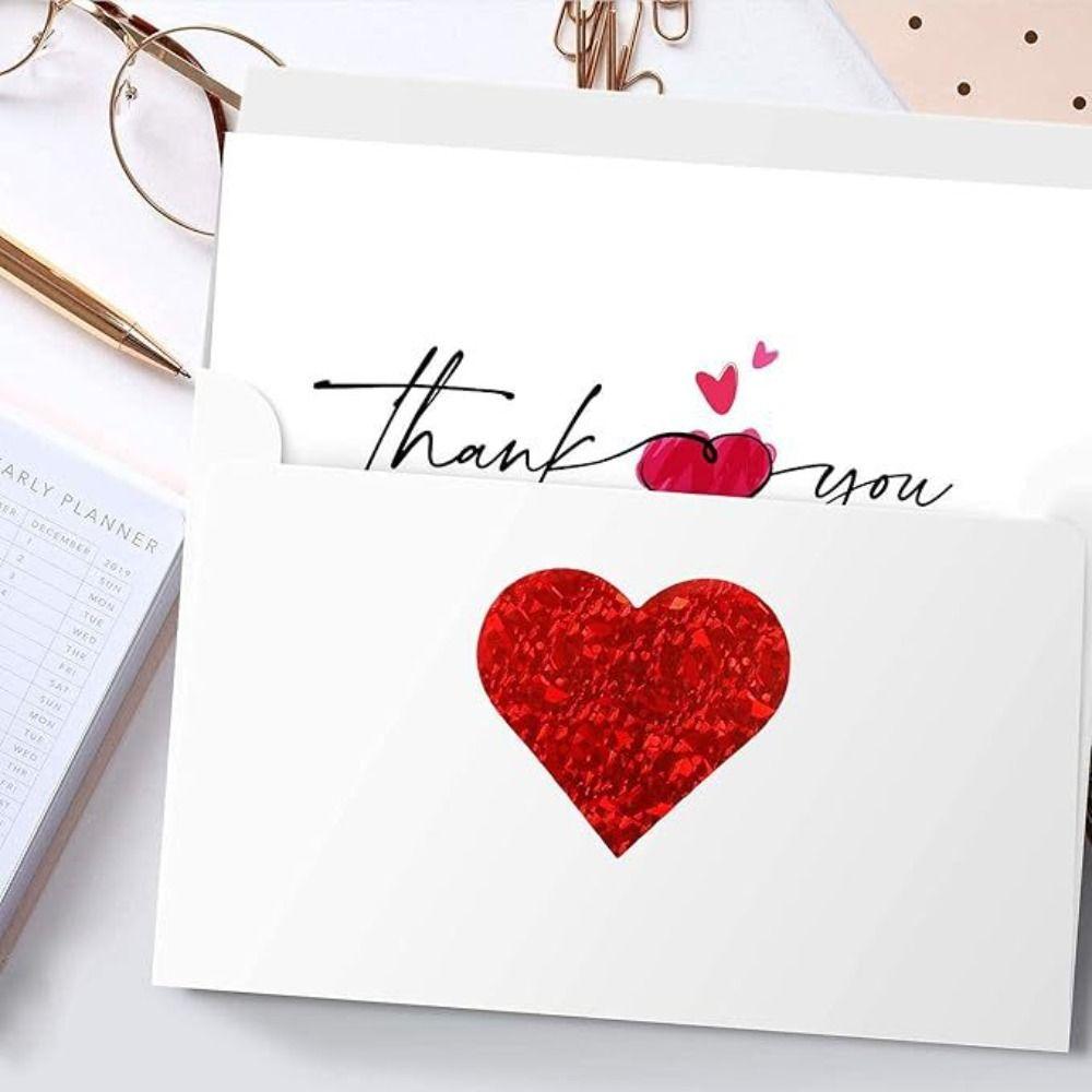 500pcs Sealing Stickers Love Heart Stickers Exquisite Blank Sealing Label Self-adhesive Handmade Reward Sticker Birthday