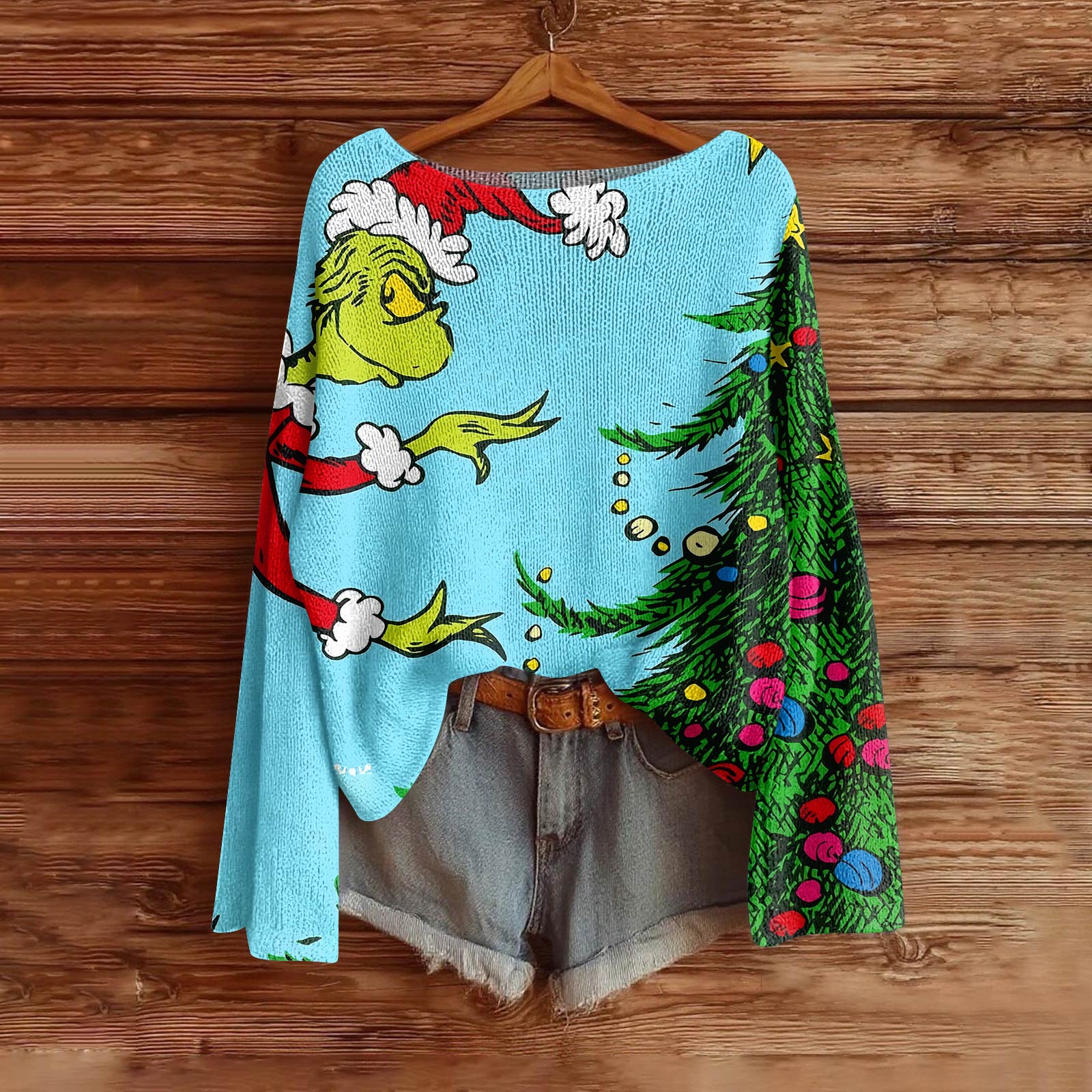 

Женская мода с длинным рукавом, рождественский принт «Снеговик-снежинка», куртка, кардиган XXL