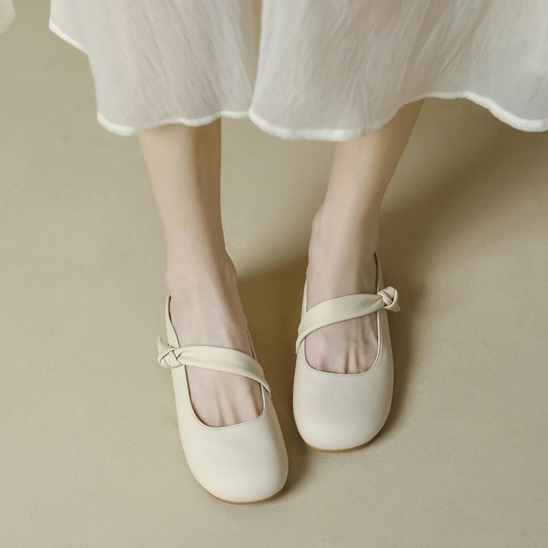 Lazy shoes bag head half slippers women wear 2025 spring and summer new Internet celebrity half tray single shoes Muller shoes flat sandals