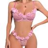 Różowa Koronkowa Seksowna Stringi i Zestaw Bielizny dla Kobiet