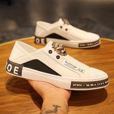 Fashion Brand New Spring Shoes for Men Leather Casual Shoes Trend Flat Skateboard Shoes Youth Street Luxury Slip-on Loafers