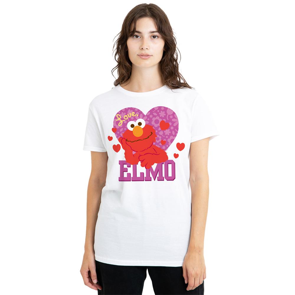Sesame Street Womens/Ladies Love Elmo Valentine's Day T-Shirt