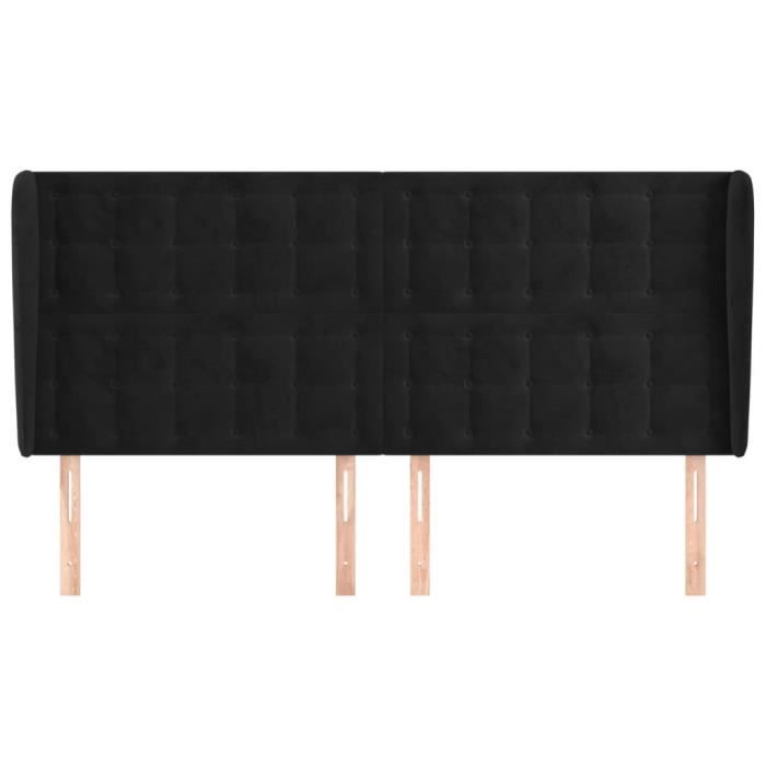 VidaXL Headboard with Ears Black 163x23x118-128 Cm Velvet3118446