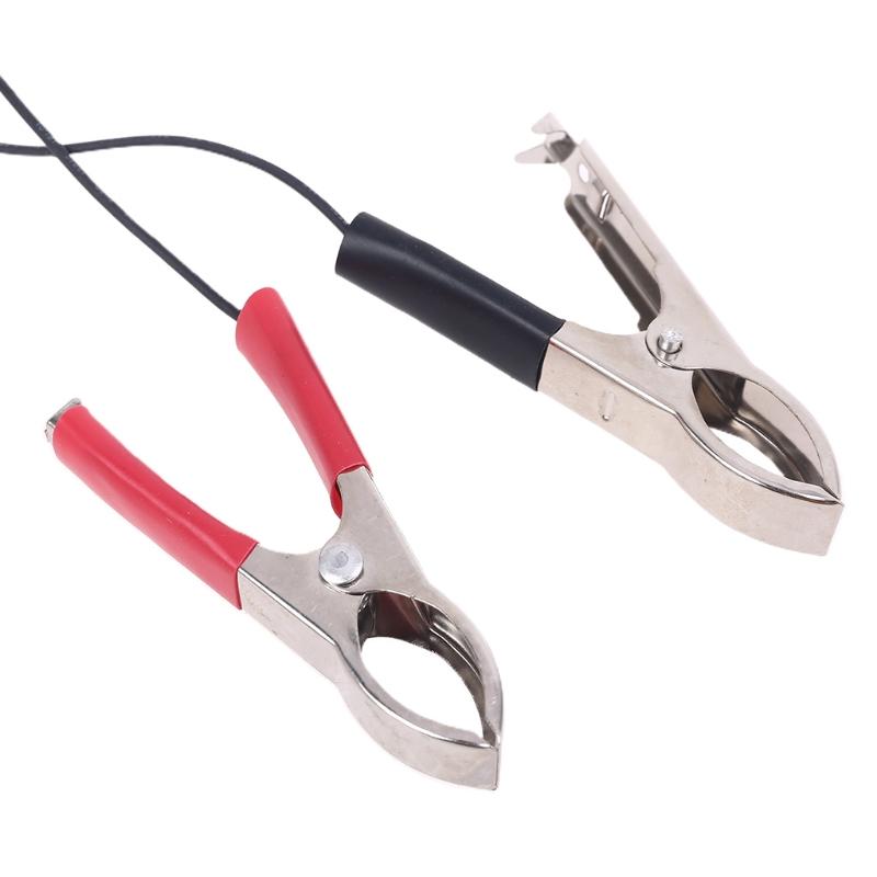 5.5x2.1mm DC Power Plug Male Connector To Dual Alligator Clip Cable Cord 100cm