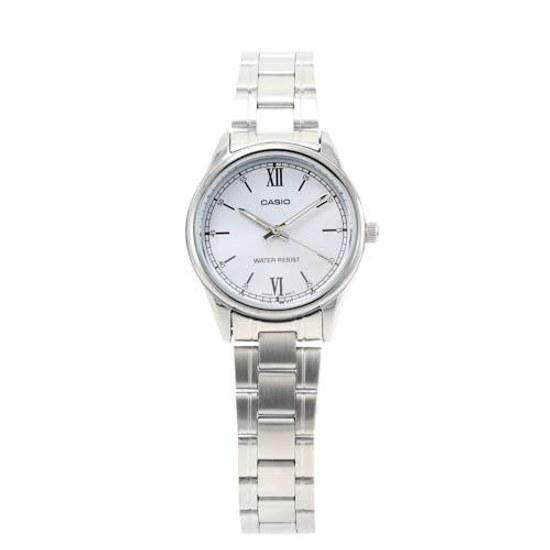 CASIO Cheap Chipkashi Wristwatch Ladies Quartz Analog Stainless Metal Silver Sky Blue LTP-V005D-2B3
