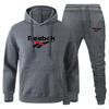 Fashion Printed Sweatshirt Pants Set Men Casual Sports Two-piece Head Thickened