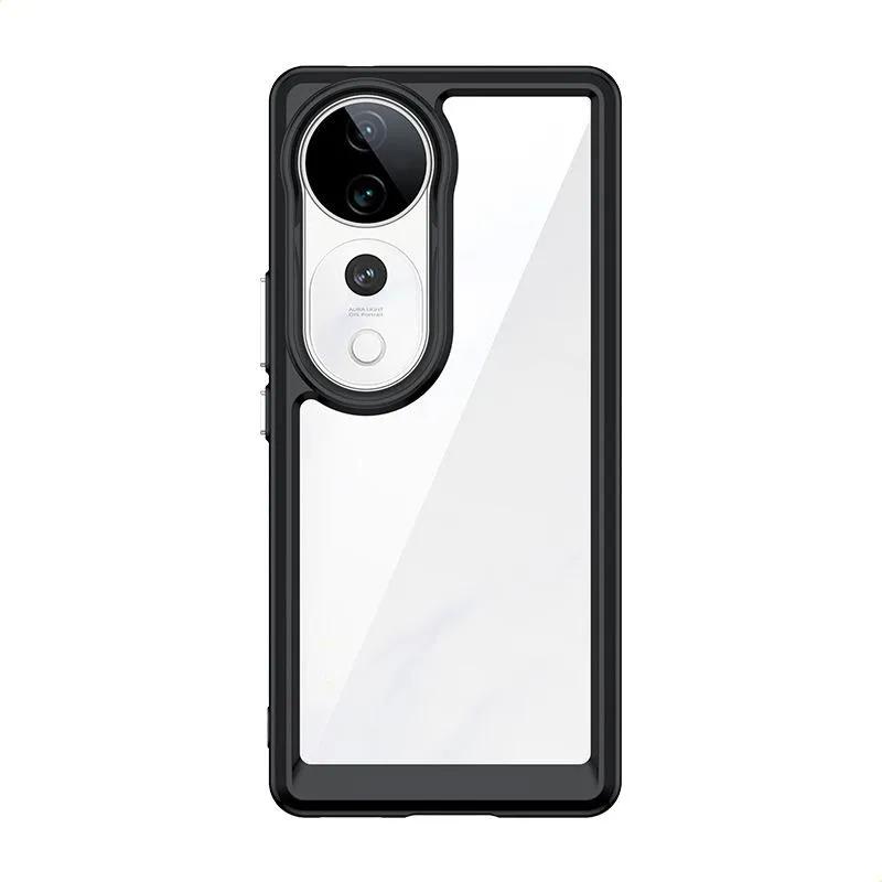 Phone Case For Phone Case For Vivo V40 5g,Clear Transparent Phone Case Cover For Vivo V40 5g
