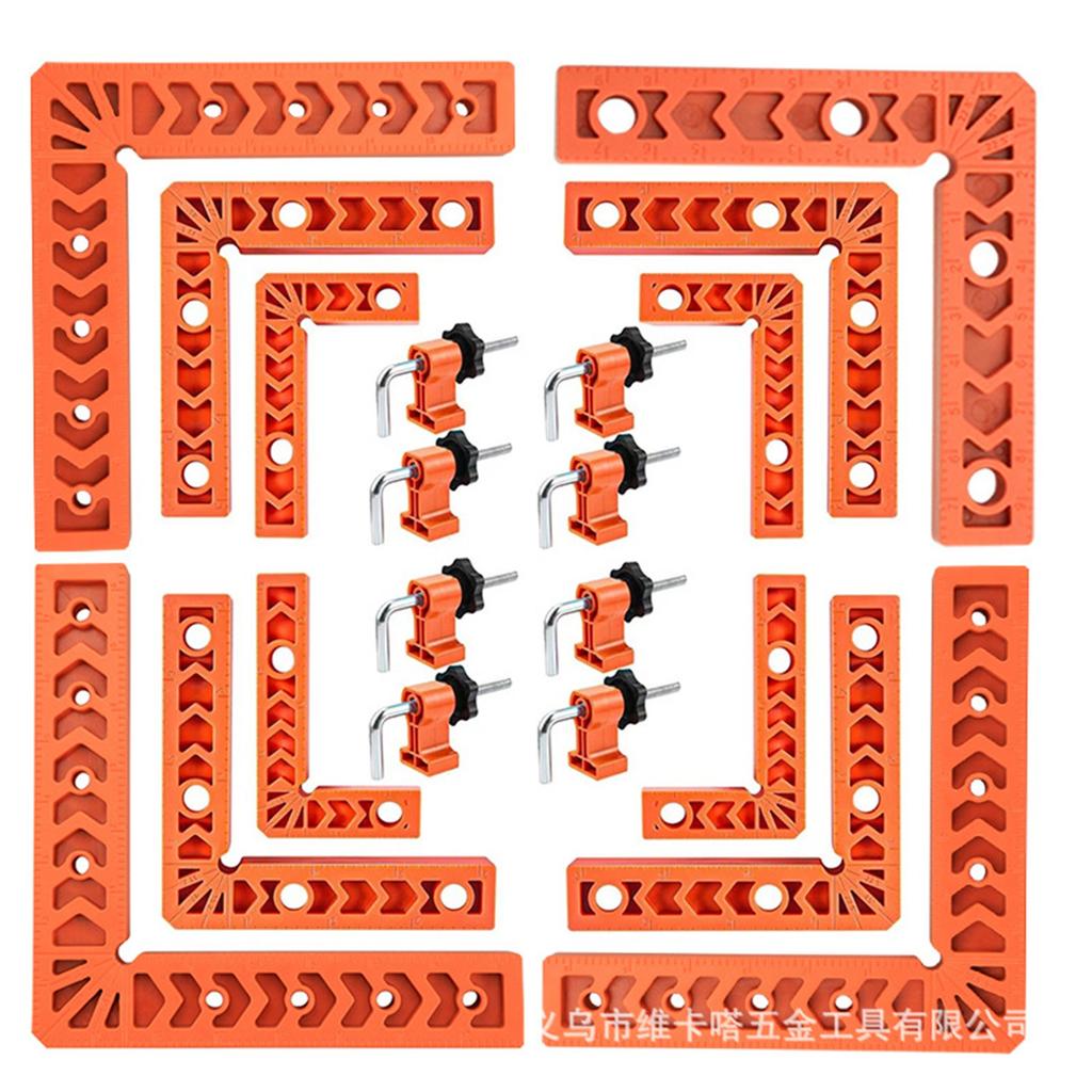 8 Set Corner Clamps for Woodwork 90 Degree Right Angle Clamp for Precise Positioning and Stability for DIY Projects