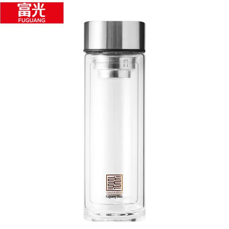 Fuguang Shixi Xuanyu Nano Antibacterial Double-Layer Glass Cup 408ml
