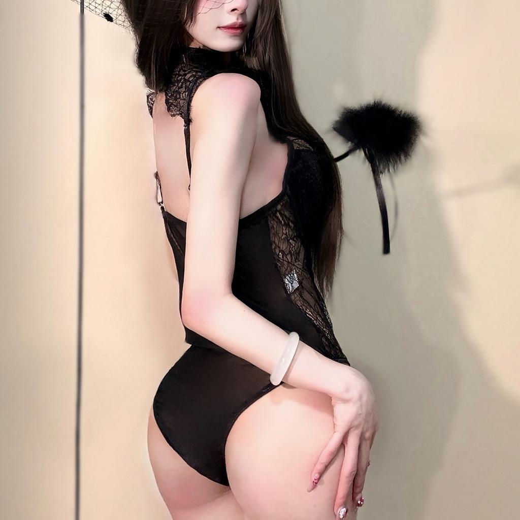 Sexy underwear lace hollow corset French sexy corset seduction perspective suspenders ascetic women