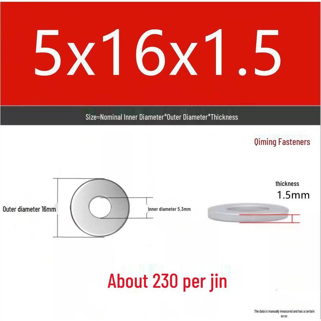 4.8 Grade Galvanized Iron Flat Washer, M3-M40 Oversized Metal Hole Gasket.