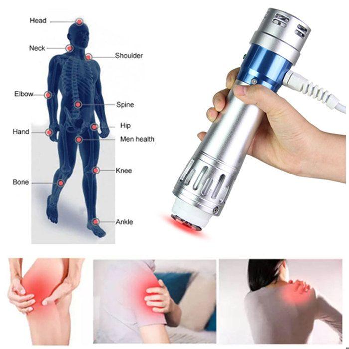 Shockwave Massage Device, Professional Body Care Relief Massager with 7 Care Heads, 16 Frequencies and 12 Levels