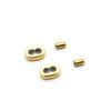 20pcs Double Hole Adjustment Beads End Caps Non-slip Silicone Ring Stainless Steel Stopper Spacer Beads for Jewelry Making DIY