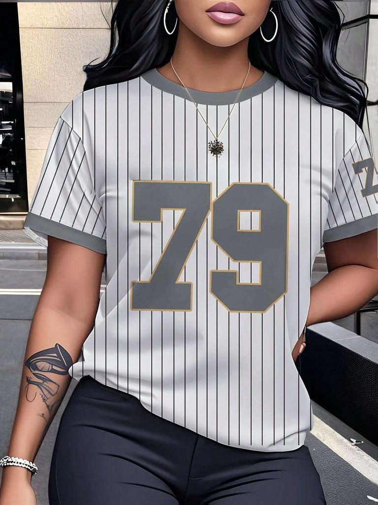 Women's Soft and Casual Short-sleeved T-shirt for Spring and Summer, Perfect for Casual Wear In Spring and Summer with a Sporty and Fashionable Style.