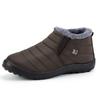Waterproof Winter Boots for Men New Plush Snow Boots Women Ankle Boots Warm Black Couple Cotton Couples Platform Shoes