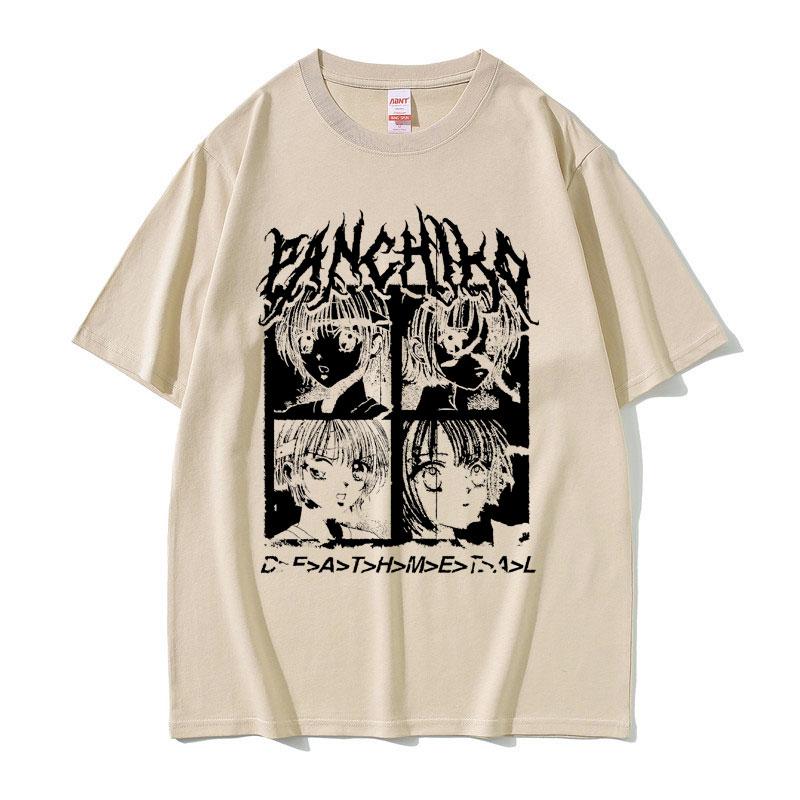 Panchiko DEATHMETAL Album Graphic Print Tshirt Unisex Hip Hop Oversized T Shirt Male Vintage Tshirt Unisexs Casual 100 Cotton Tees