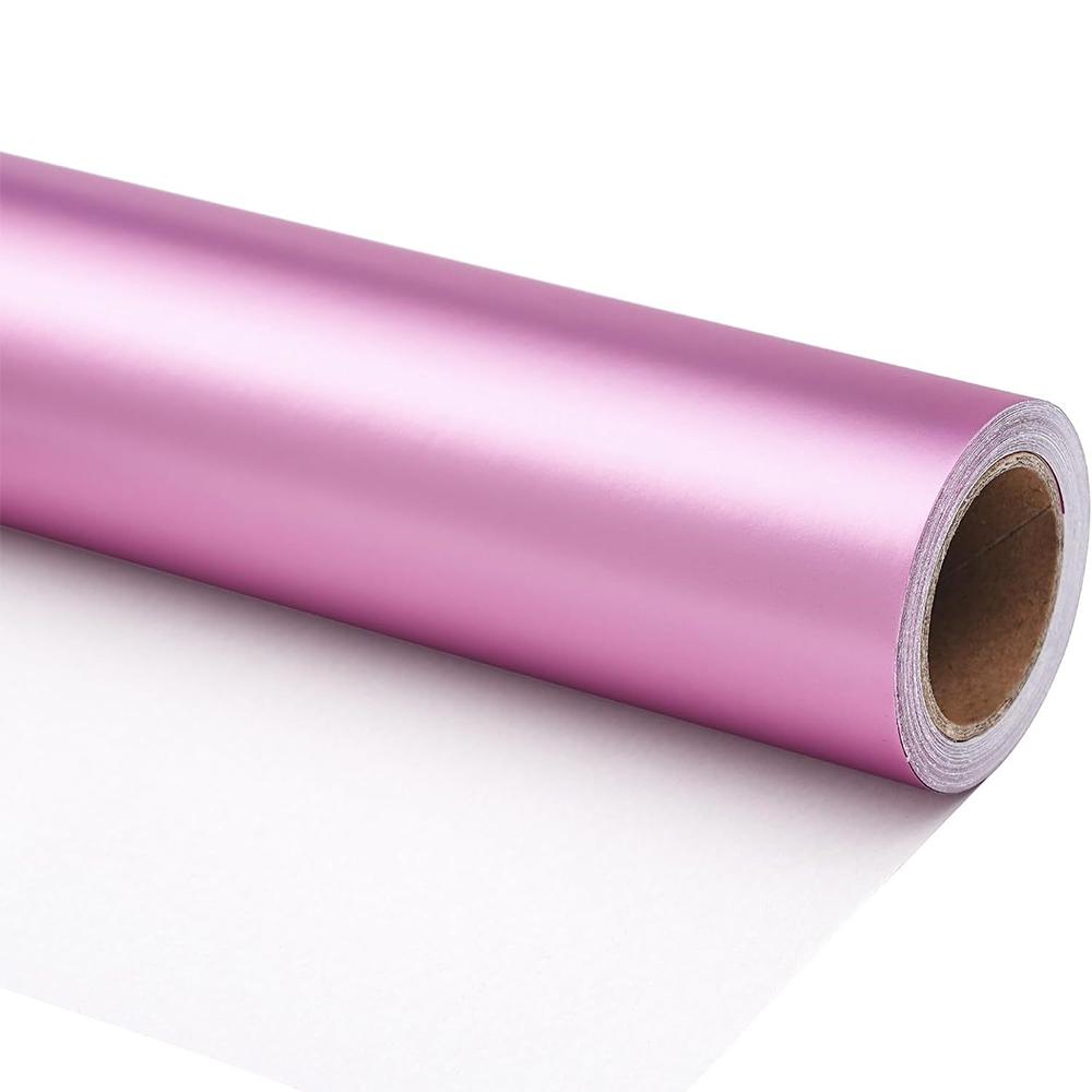 43 X 3 Wrapping Paper Roll Metallic Pure Color Colorful Craft Paper for Christmas Valentines Birthday Holiday Gifts Decor
