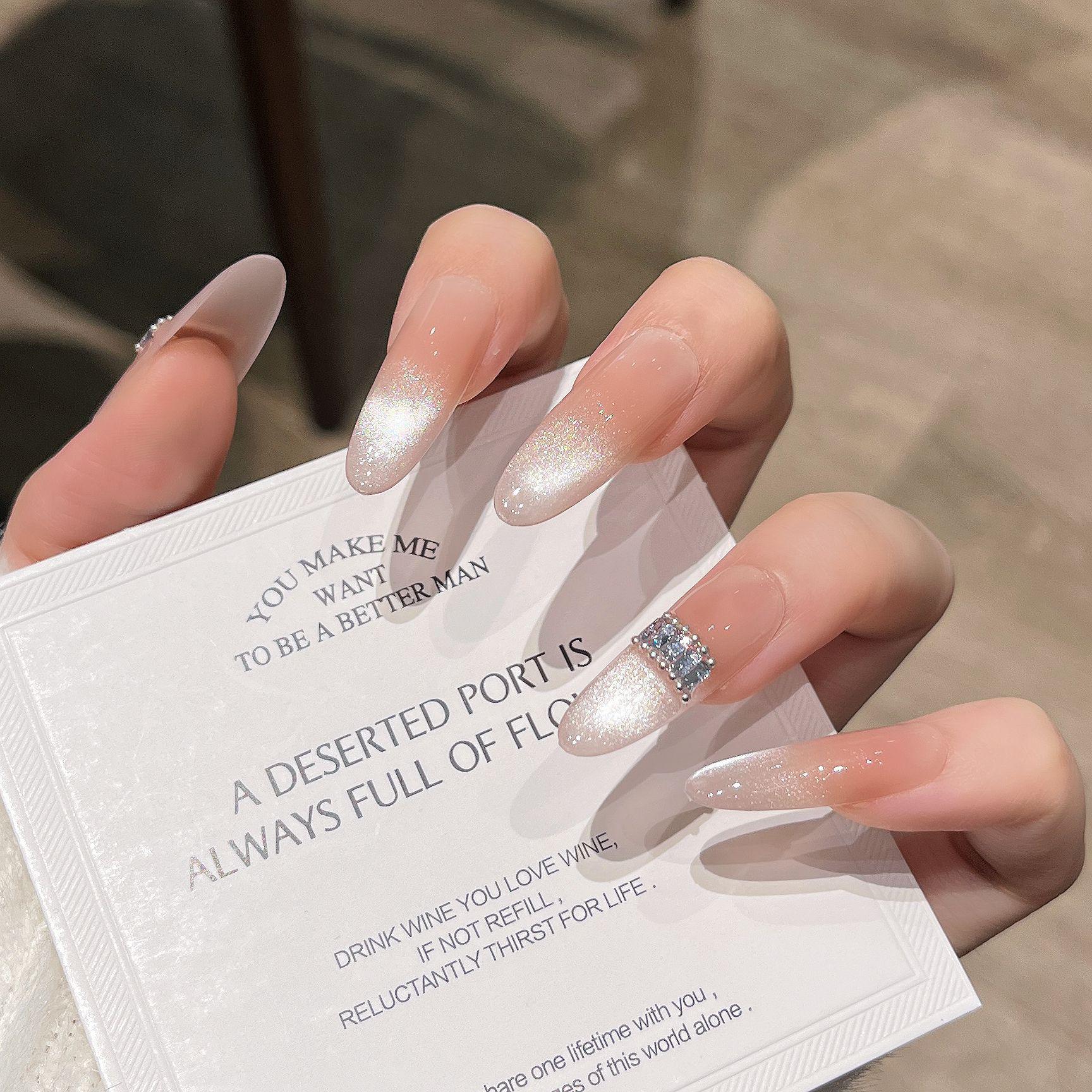 Luxury Handmade Gradient Cat Eye Nail Art Stickers