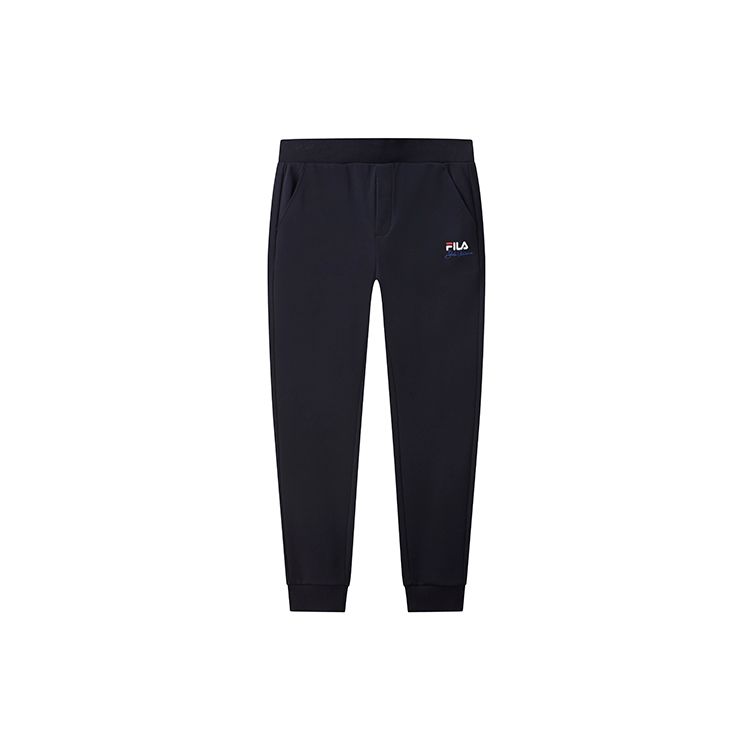 FILA Embroidered Logo Knit Jogger Pants Men Bottoms Legendary-Blue F11M118611FNV