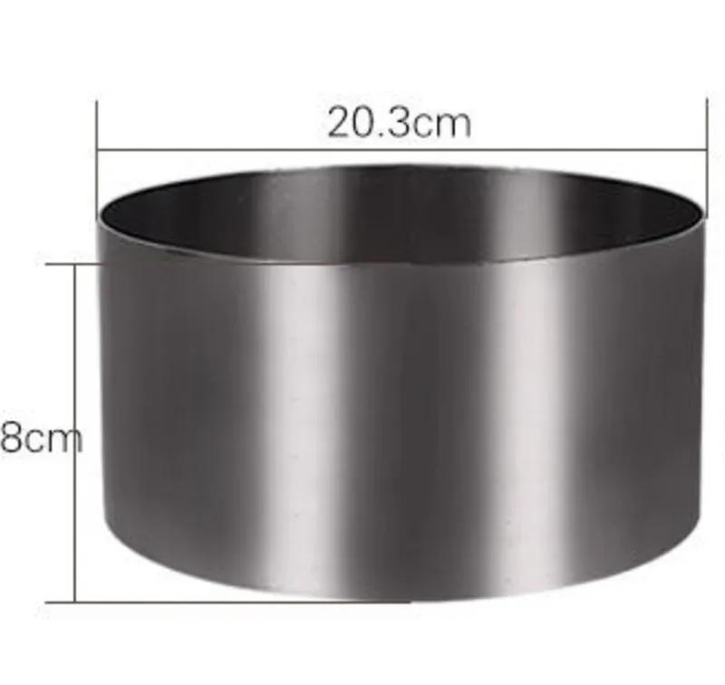 304 Stainless Steel Mousse Ring Cheese Thousand Layer Mold Cake Mould Round Cake Decorating Tool Fondant Mousse Ring Baking Tool