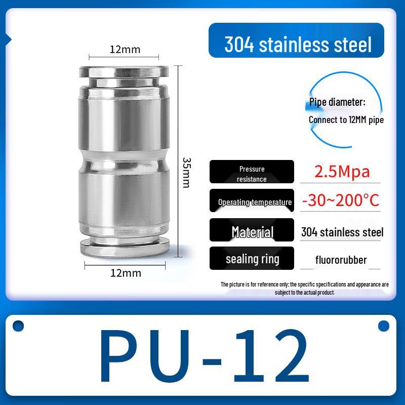 

304 Stainless Steel Pneumatic Quick Connector