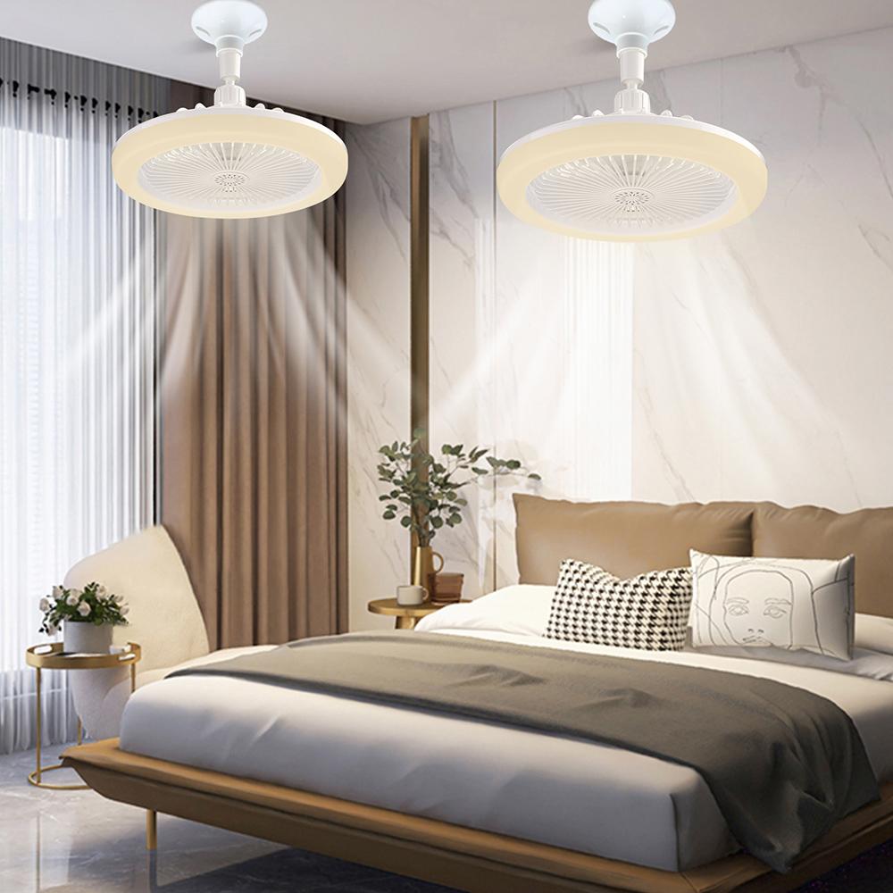 Ventilatore Da Soffitto Con Luce LED E Telecomando – 30W E27, 3 Colori E 3 Velocità, Bianco