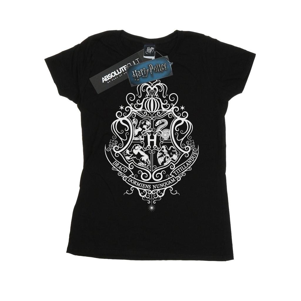 HARRY POTTER Womens/Ladies Hogwarts Draco Dormiens Crest Cotton T-Shirt